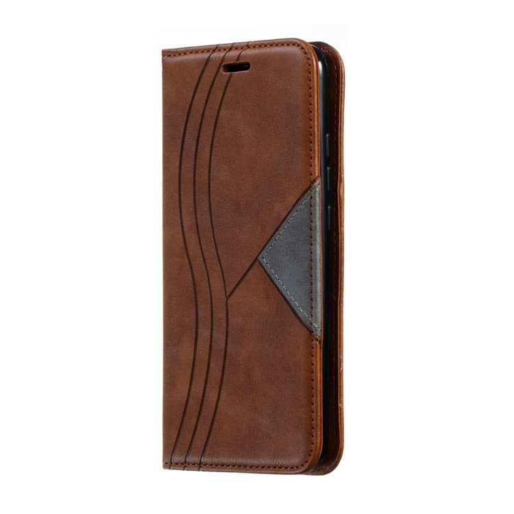 For Xiaomi Redmi 7 Splicing Color Magnetic Hem Horizontal Flip Leather Case with Holder & Card Slots