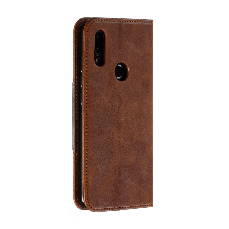 For Xiaomi Redmi 7 Splicing Color Magnetic Hem Horizontal Flip Leather Case with Holder & Card Slots