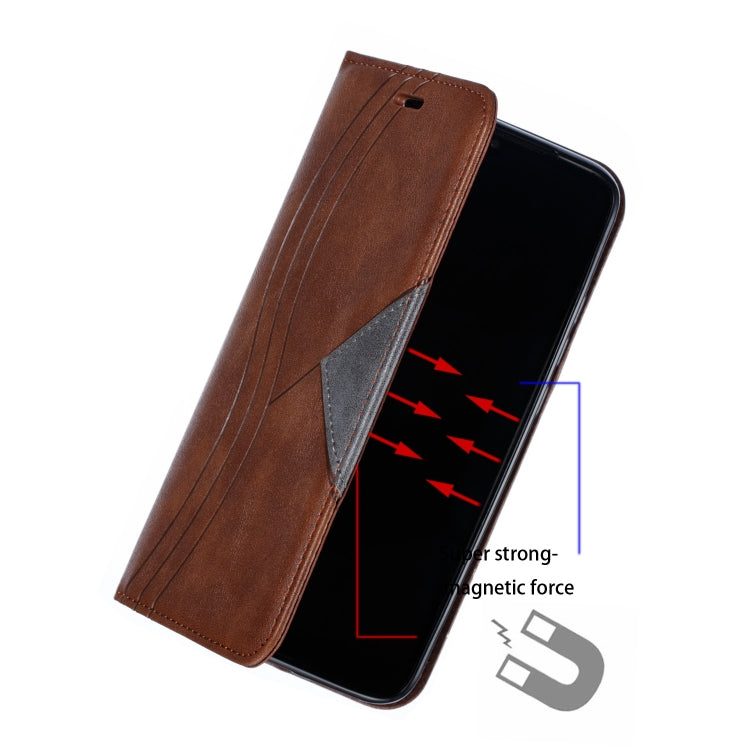 For Xiaomi Redmi 7 Splicing Color Magnetic Hem Horizontal Flip Leather Case with Holder & Card Slots