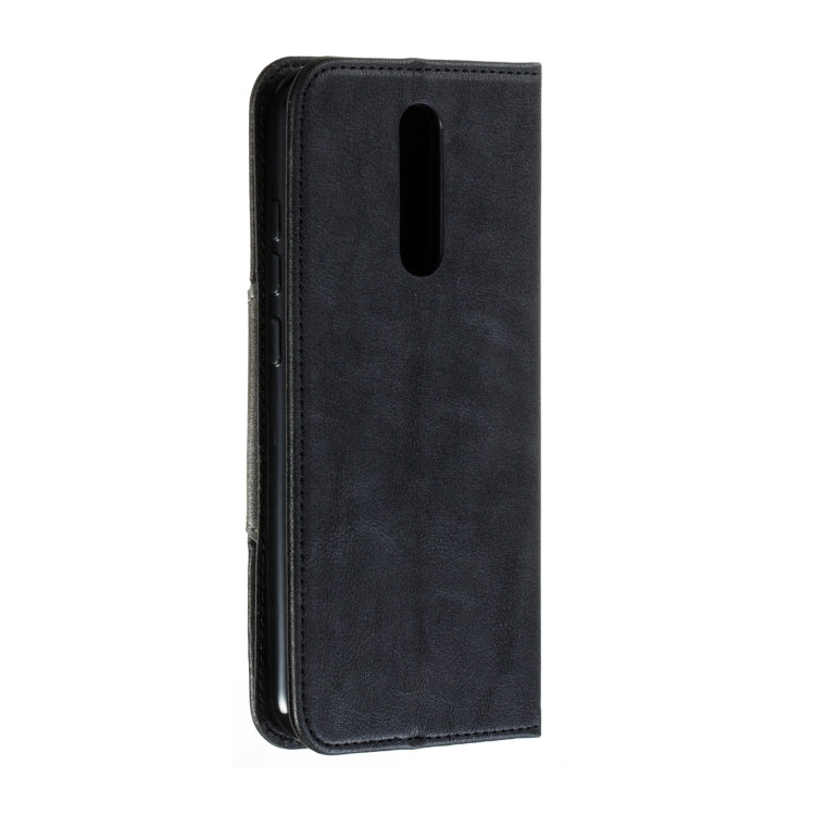 For Xiaomi Redmi 8 Splicing Color Magnetic Hem Horizontal Flip Leather Case with Holder & Card Slots