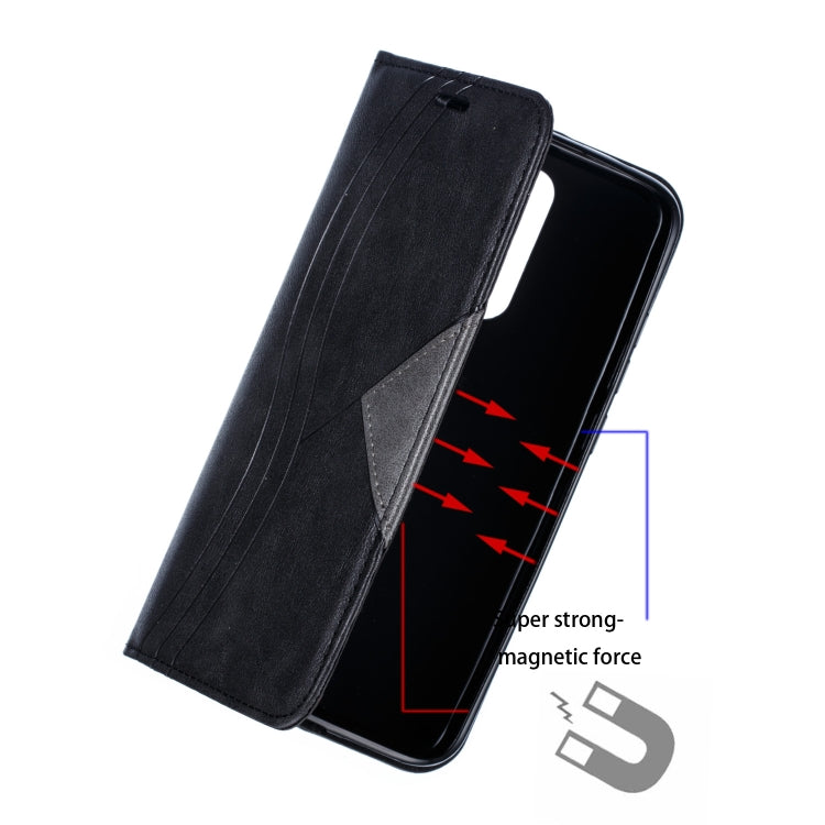 For Xiaomi Redmi 8 Splicing Color Magnetic Hem Horizontal Flip Leather Case with Holder & Card Slots