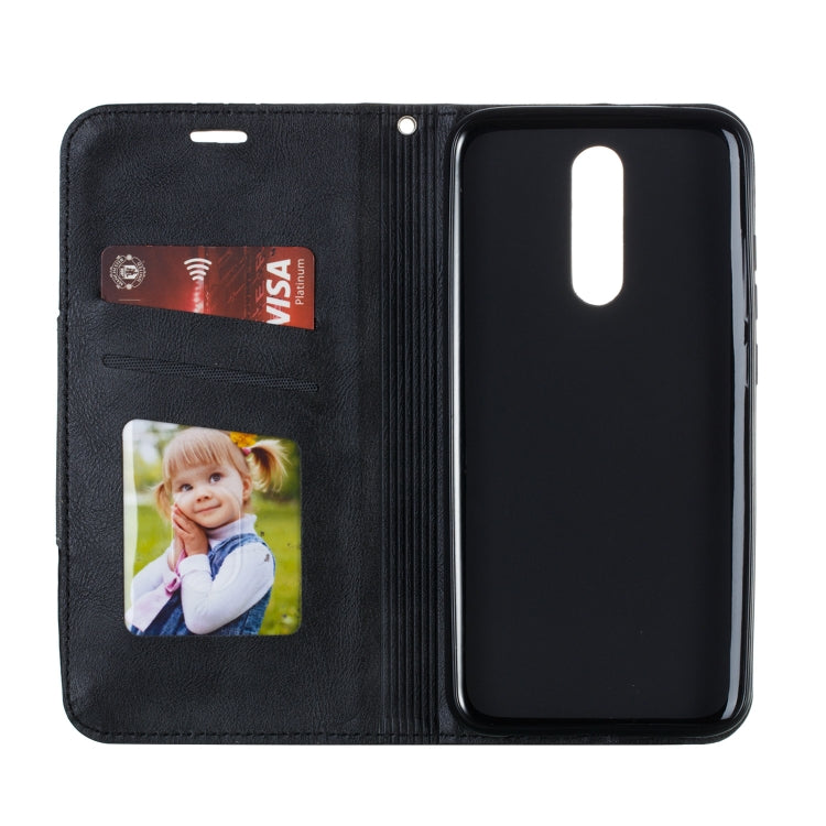 For Xiaomi Redmi 8 Splicing Color Magnetic Hem Horizontal Flip Leather Case with Holder & Card Slots