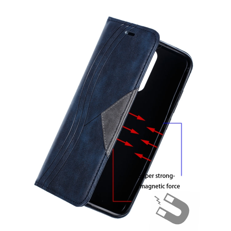 For Xiaomi Redmi 8 Splicing Color Magnetic Hem Horizontal Flip Leather Case with Holder & Card Slots