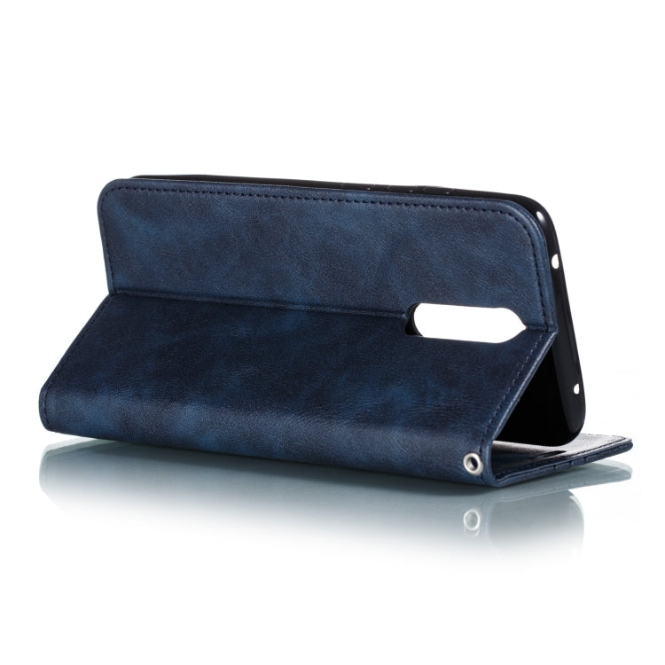 For Xiaomi Redmi 8 Splicing Color Magnetic Hem Horizontal Flip Leather Case with Holder & Card Slots