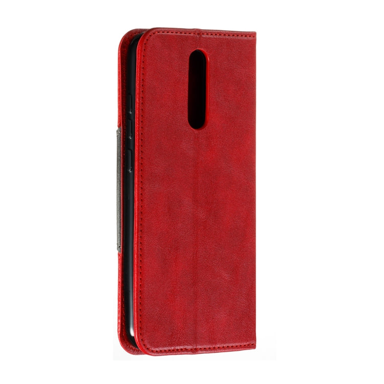For Xiaomi Redmi 8 Splicing Color Magnetic Hem Horizontal Flip Leather Case with Holder & Card Slots