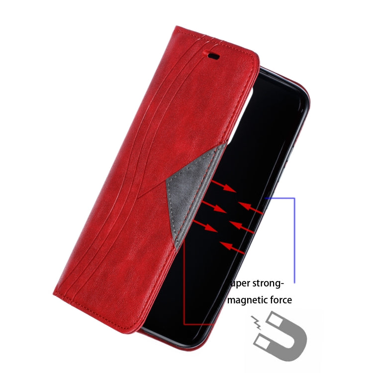 For Xiaomi Redmi 8 Splicing Color Magnetic Hem Horizontal Flip Leather Case with Holder & Card Slots