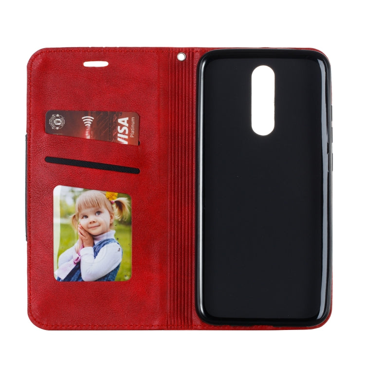For Xiaomi Redmi 8 Splicing Color Magnetic Hem Horizontal Flip Leather Case with Holder & Card Slots