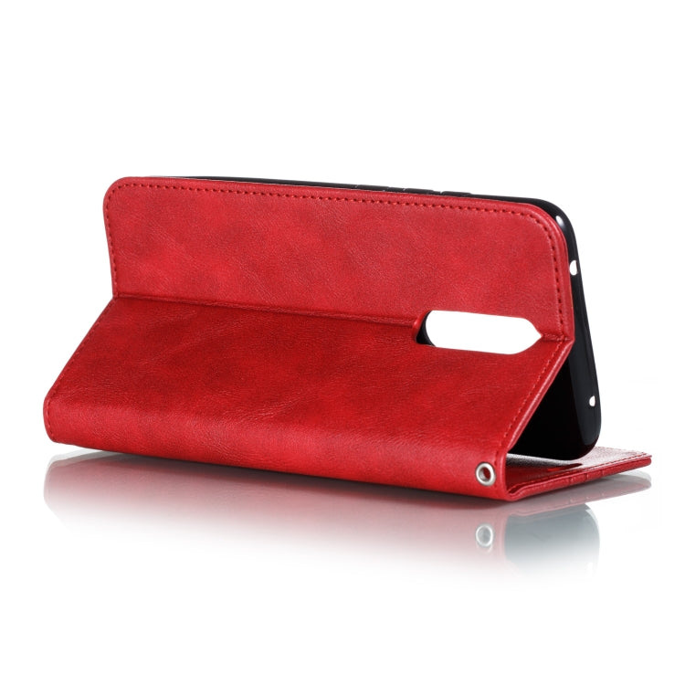 For Xiaomi Redmi 8 Splicing Color Magnetic Hem Horizontal Flip Leather Case with Holder & Card Slots