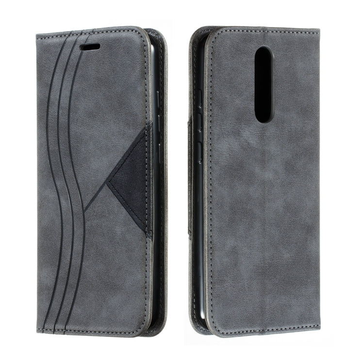 For Xiaomi Redmi 8 Splicing Color Magnetic Hem Horizontal Flip Leather Case with Holder & Card Slots