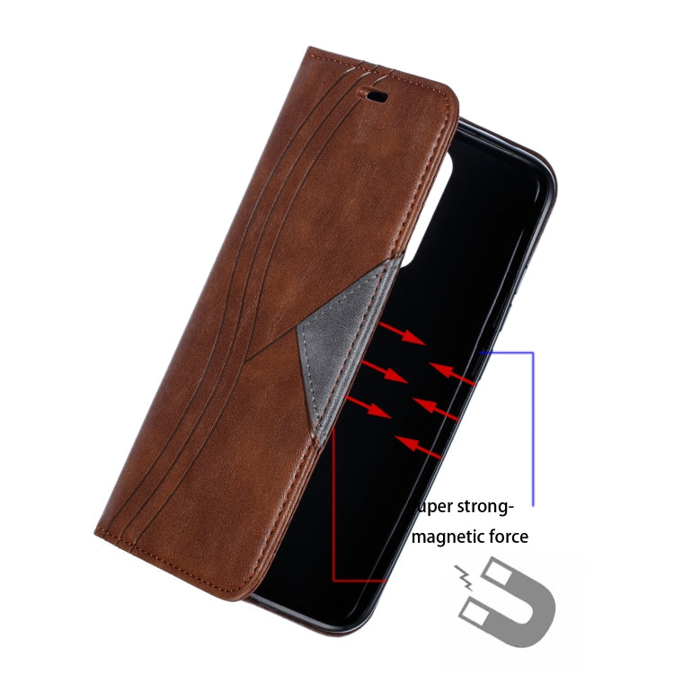 For Xiaomi Redmi 8 Splicing Color Magnetic Hem Horizontal Flip Leather Case with Holder & Card Slots