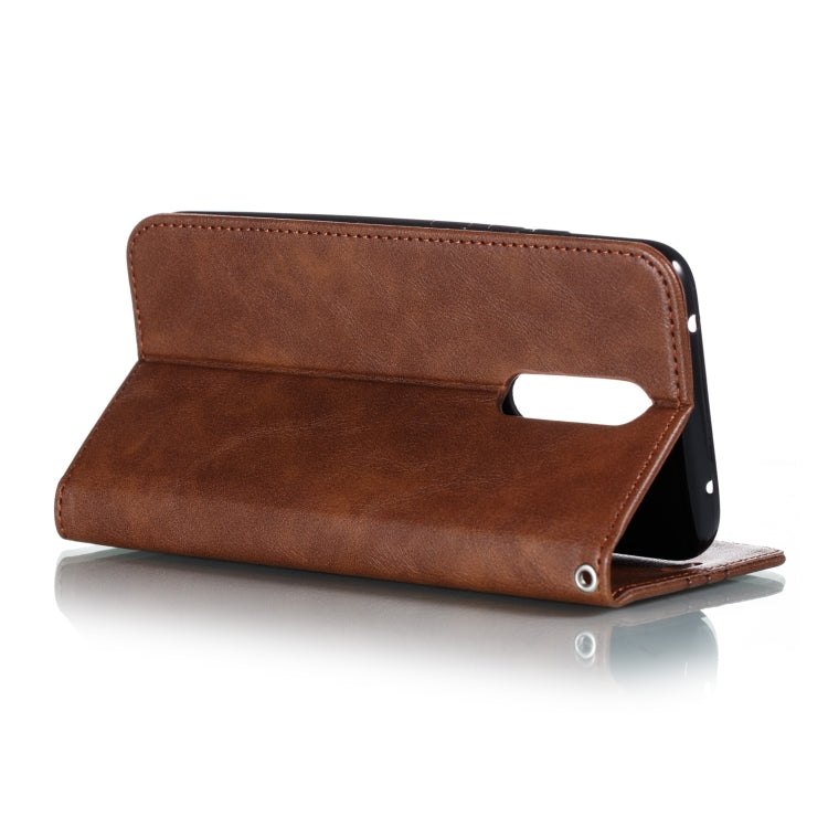 For Xiaomi Redmi 8 Splicing Color Magnetic Hem Horizontal Flip Leather Case with Holder & Card Slots