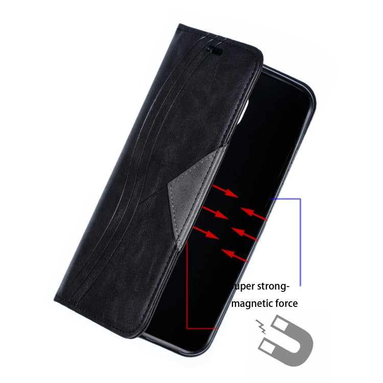 For Xiaomi Redmi 8A Splicing Color Magnetic Hem Horizontal Flip Leather Case with Holder & Card Slots
