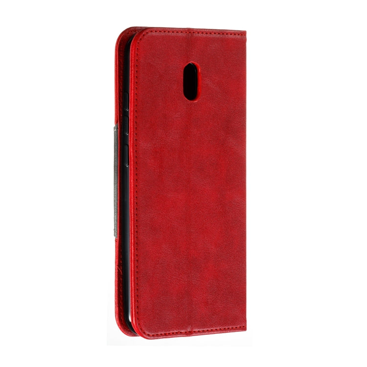 For Xiaomi Redmi 8A Splicing Color Magnetic Hem Horizontal Flip Leather Case with Holder & Card Slots