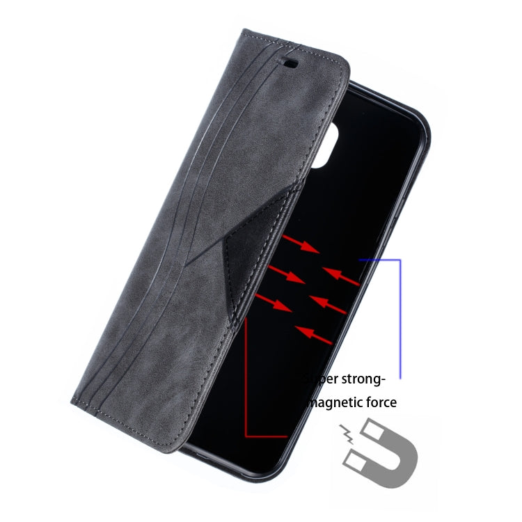 For Xiaomi Redmi 8A Splicing Color Magnetic Hem Horizontal Flip Leather Case with Holder & Card Slots