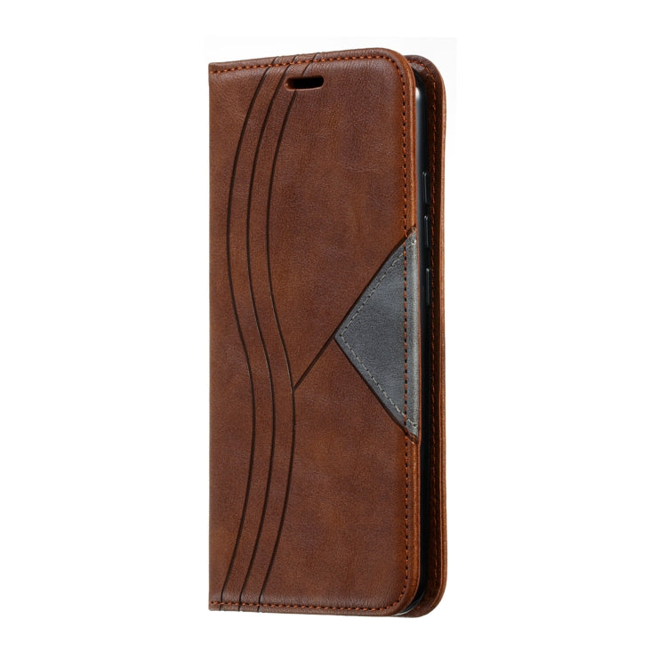 For Xiaomi Redmi 8A Splicing Color Magnetic Hem Horizontal Flip Leather Case with Holder & Card Slots