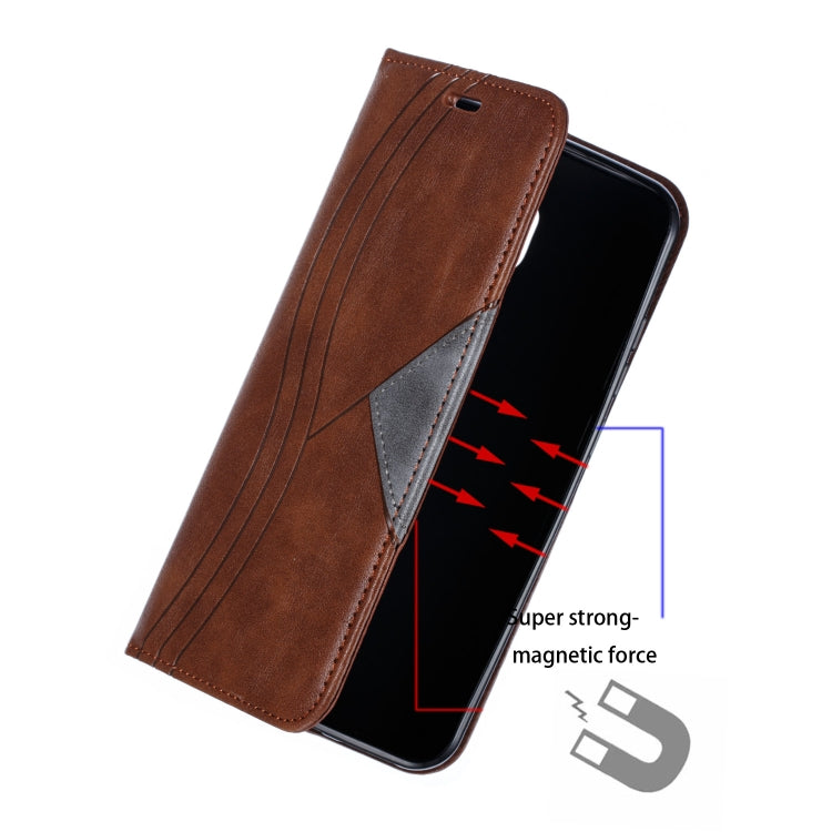 For Xiaomi Redmi 8A Splicing Color Magnetic Hem Horizontal Flip Leather Case with Holder & Card Slots