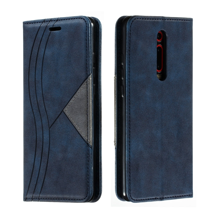 For Xiaomi Redmi K20/K20 Pro/Mi 9T Splicing Color Magnetic Hem Horizontal Flip Leather Case with Holder & Card Slots