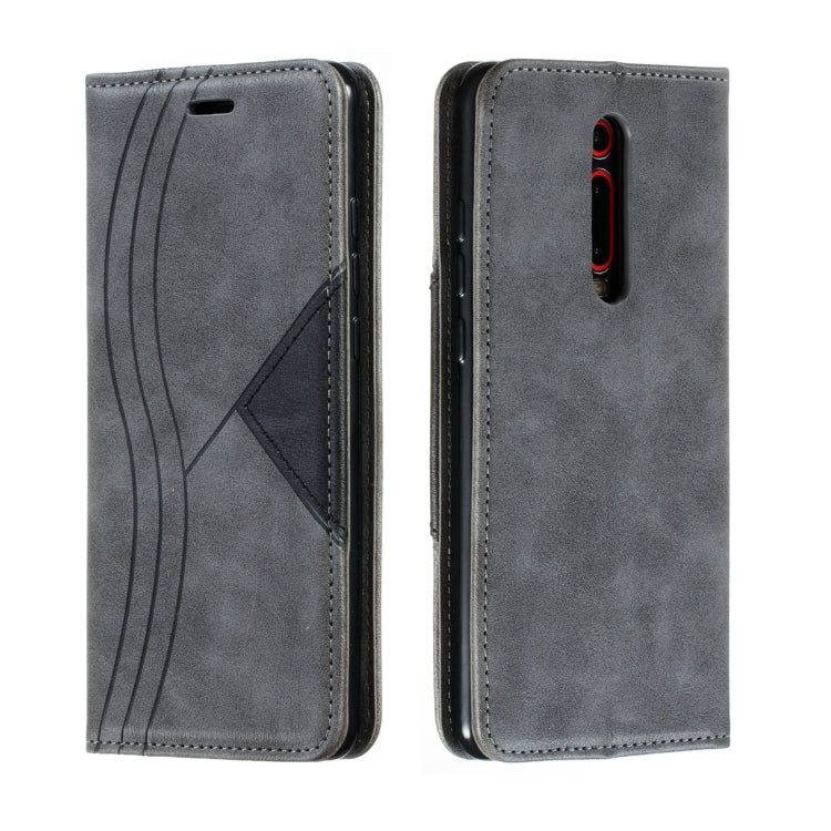 For Xiaomi Redmi K20/K20 Pro/Mi 9T Splicing Color Magnetic Hem Horizontal Flip Leather Case with Holder & Card Slots