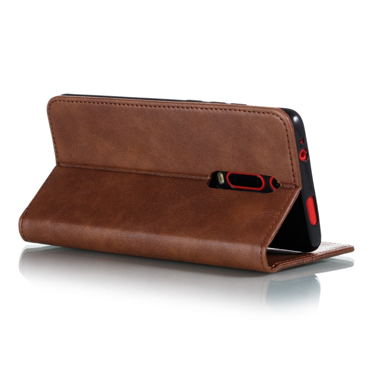 For Xiaomi Redmi K20/K20 Pro/Mi 9T Splicing Color Magnetic Hem Horizontal Flip Leather Case with Holder & Card Slots