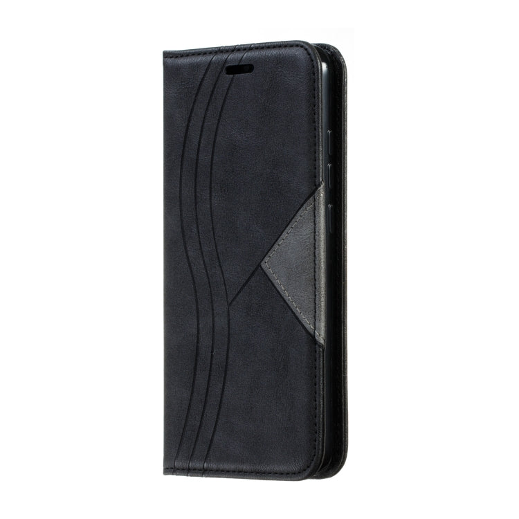 For Xiaomi Redmi Note 7 Splicing Color Magnetic Hem Horizontal Flip Leather Case with Holder & Card Slots
