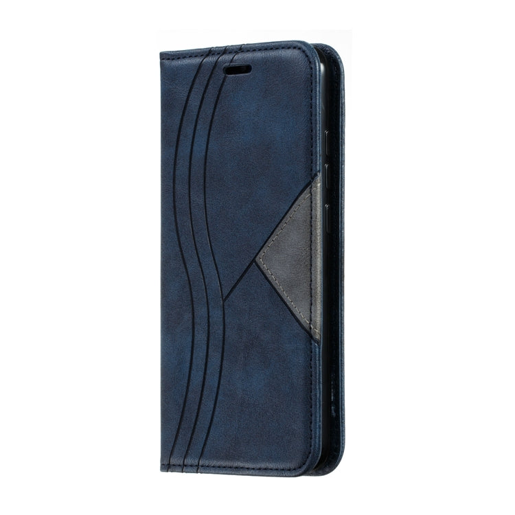 For Xiaomi Redmi Note 7 Splicing Color Magnetic Hem Horizontal Flip Leather Case with Holder & Card Slots