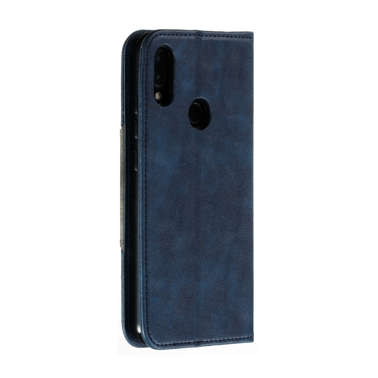 For Xiaomi Redmi Note 7 Splicing Color Magnetic Hem Horizontal Flip Leather Case with Holder & Card Slots