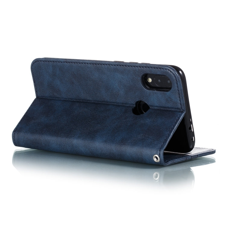For Xiaomi Redmi Note 7 Splicing Color Magnetic Hem Horizontal Flip Leather Case with Holder & Card Slots