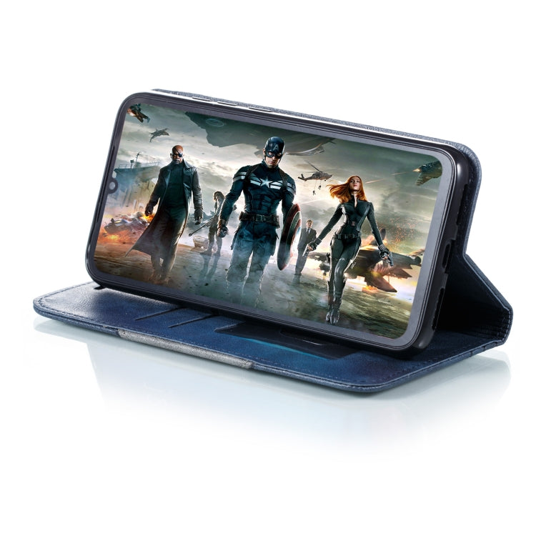 For Xiaomi Redmi Note 7 Splicing Color Magnetic Hem Horizontal Flip Leather Case with Holder & Card Slots