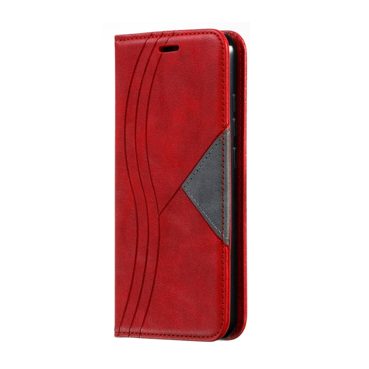 For Xiaomi Redmi Note 7 Splicing Color Magnetic Hem Horizontal Flip Leather Case with Holder & Card Slots