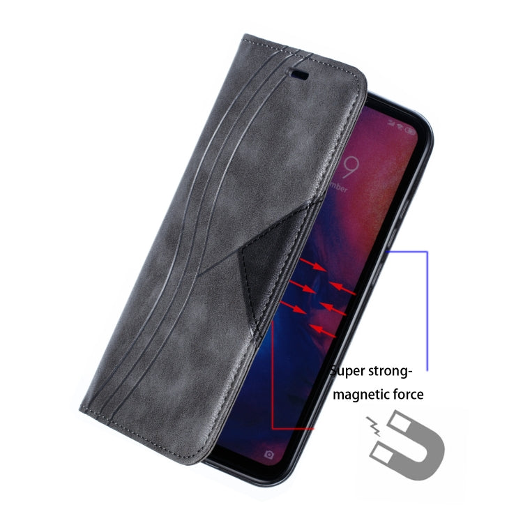 For Xiaomi Redmi Note 7 Splicing Color Magnetic Hem Horizontal Flip Leather Case with Holder & Card Slots