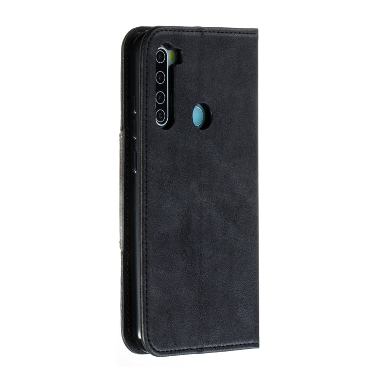 For Xiaomi Redmi Note 8 Splicing Color Magnetic Hem Horizontal Flip Leather Case with Holder & Card Slots