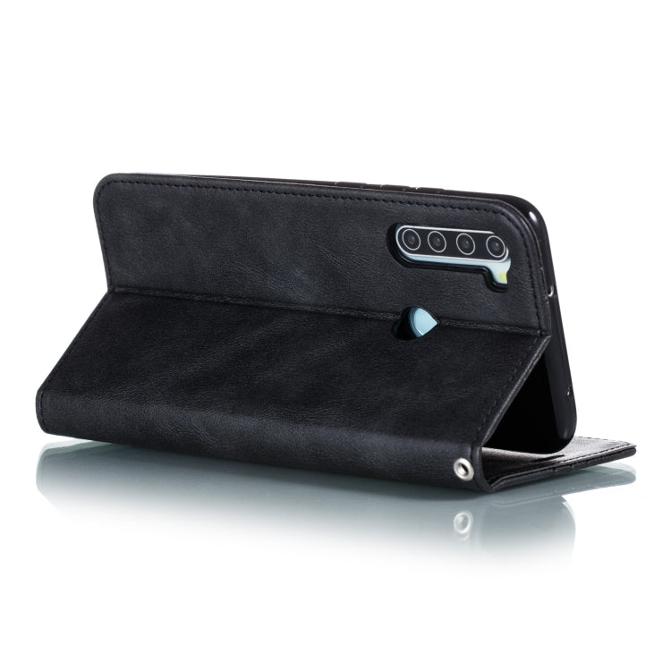 For Xiaomi Redmi Note 8 Splicing Color Magnetic Hem Horizontal Flip Leather Case with Holder & Card Slots