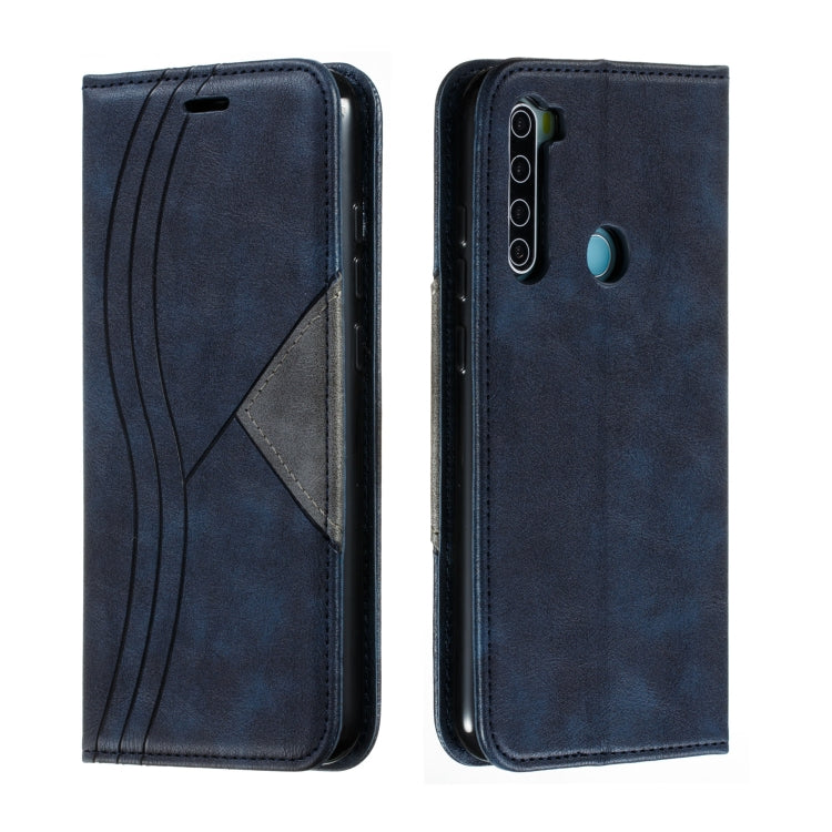 For Xiaomi Redmi Note 8 Splicing Color Magnetic Hem Horizontal Flip Leather Case with Holder & Card Slots