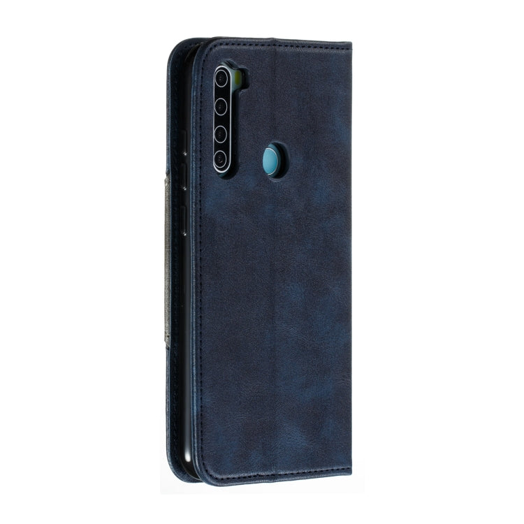 For Xiaomi Redmi Note 8 Splicing Color Magnetic Hem Horizontal Flip Leather Case with Holder & Card Slots
