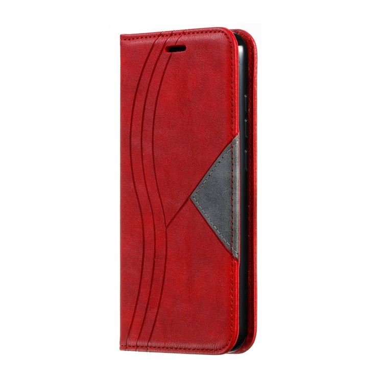 For Xiaomi Redmi Note 8 Splicing Color Magnetic Hem Horizontal Flip Leather Case with Holder & Card Slots