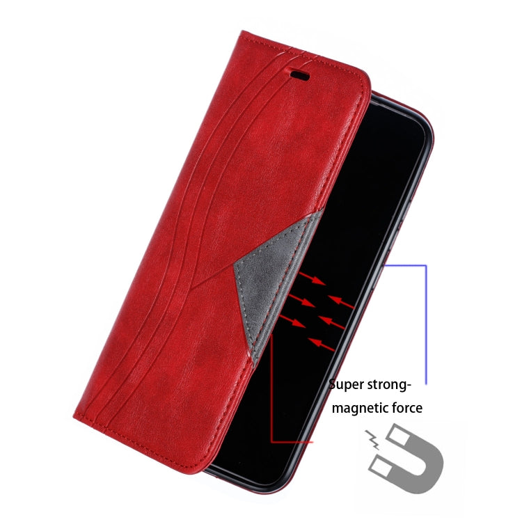 For Xiaomi Redmi Note 8 Splicing Color Magnetic Hem Horizontal Flip Leather Case with Holder & Card Slots