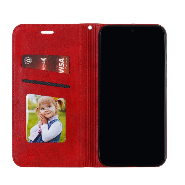 For Xiaomi Redmi Note 8 Splicing Color Magnetic Hem Horizontal Flip Leather Case with Holder & Card Slots