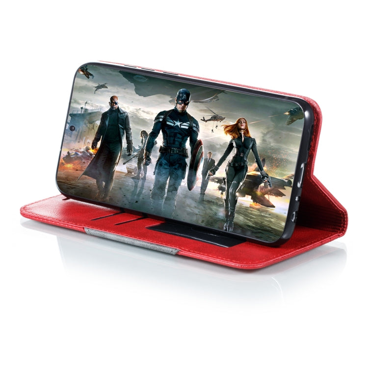 For Xiaomi Redmi Note 8 Splicing Color Magnetic Hem Horizontal Flip Leather Case with Holder & Card Slots