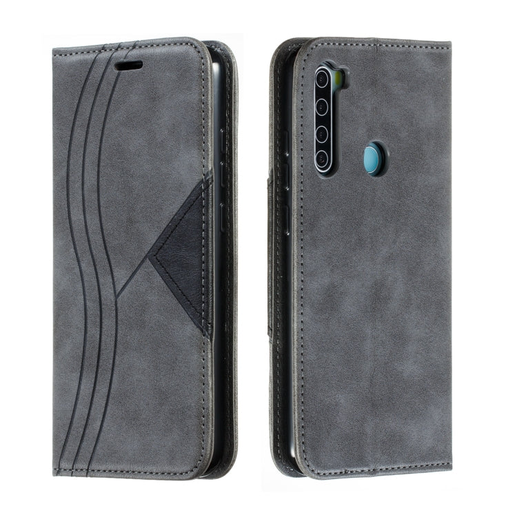 For Xiaomi Redmi Note 8 Splicing Color Magnetic Hem Horizontal Flip Leather Case with Holder & Card Slots