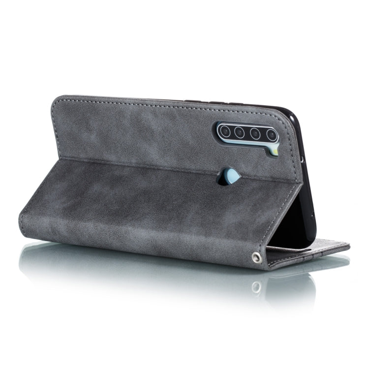 For Xiaomi Redmi Note 8 Splicing Color Magnetic Hem Horizontal Flip Leather Case with Holder & Card Slots