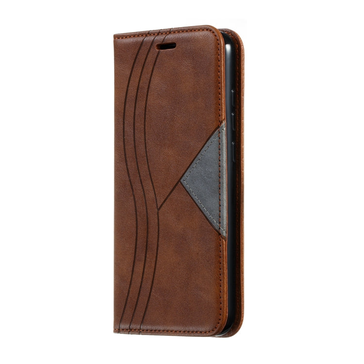 For Xiaomi Redmi Note 8 Splicing Color Magnetic Hem Horizontal Flip Leather Case with Holder & Card Slots