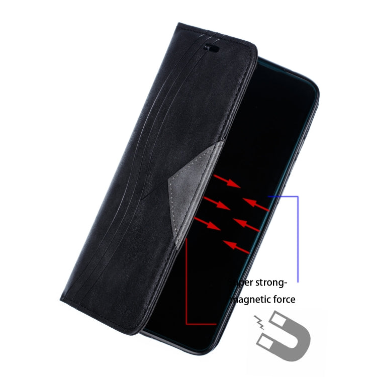 For Xiaomi Redmi Note 8 Pro Splicing Color Magnetic Hem Horizontal Flip Leather Case with Holder & Card Slots