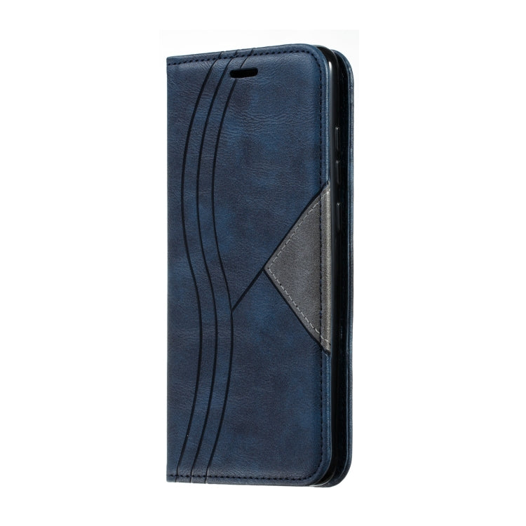 For Xiaomi Redmi Note 8 Pro Splicing Color Magnetic Hem Horizontal Flip Leather Case with Holder & Card Slots