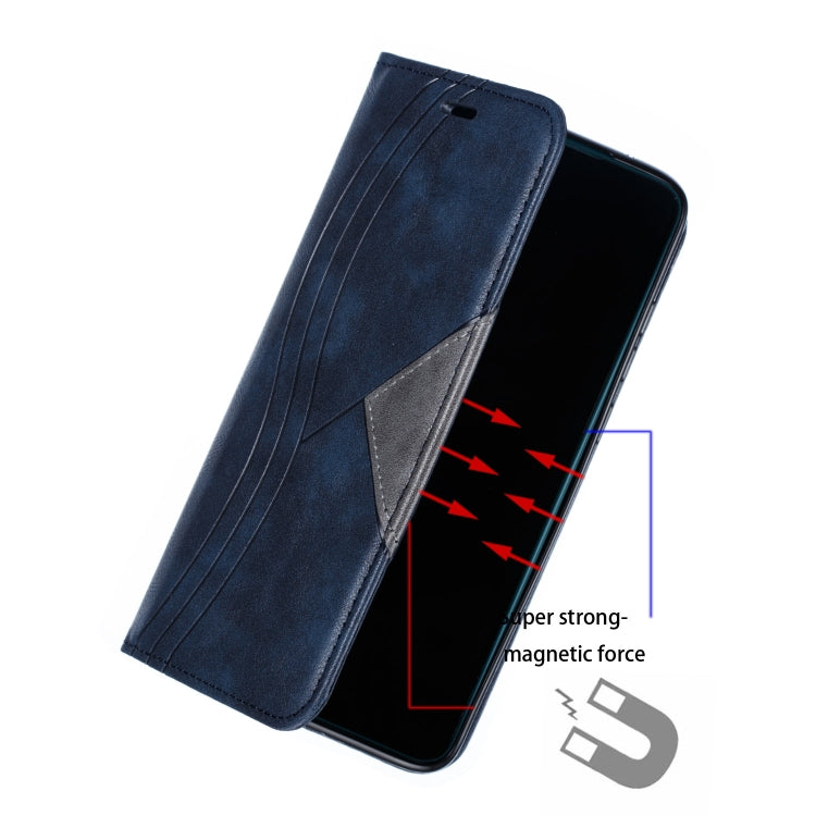 For Xiaomi Redmi Note 8 Pro Splicing Color Magnetic Hem Horizontal Flip Leather Case with Holder & Card Slots