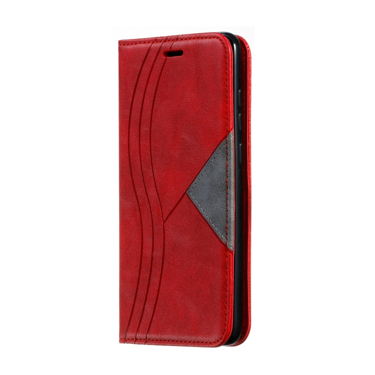 For Xiaomi Redmi Note 8 Pro Splicing Color Magnetic Hem Horizontal Flip Leather Case with Holder & Card Slots