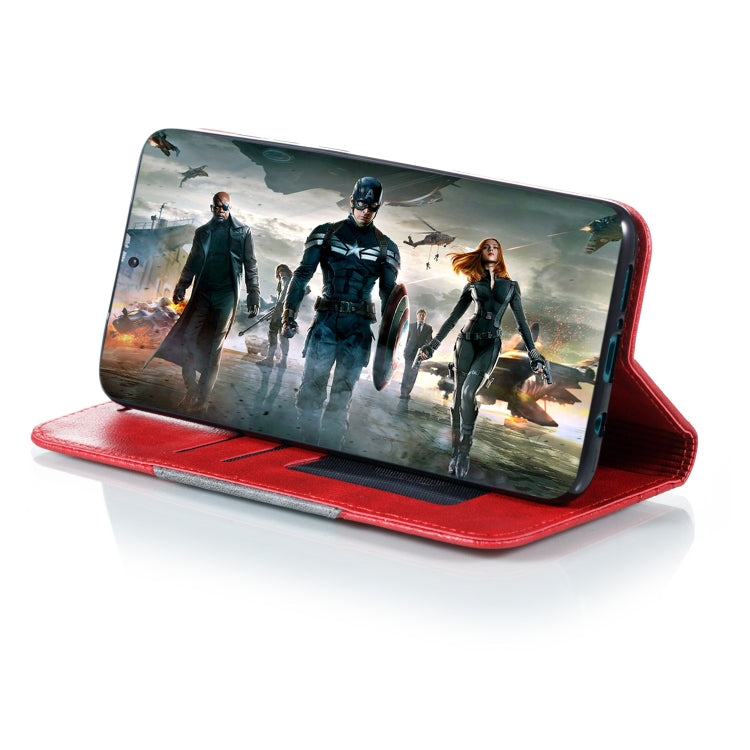 For Xiaomi Redmi Note 8 Pro Splicing Color Magnetic Hem Horizontal Flip Leather Case with Holder & Card Slots