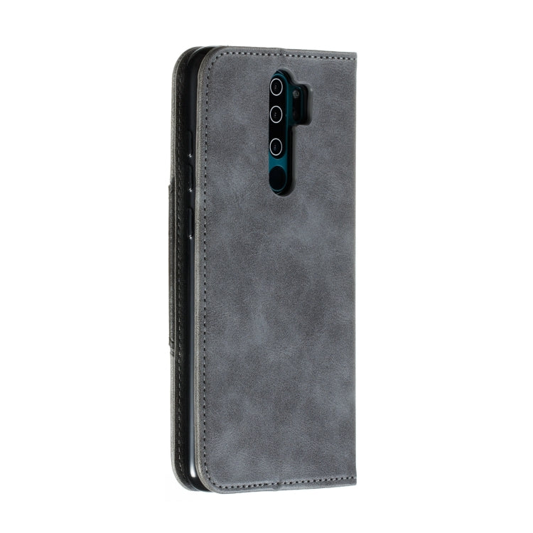 For Xiaomi Redmi Note 8 Pro Splicing Color Magnetic Hem Horizontal Flip Leather Case with Holder & Card Slots
