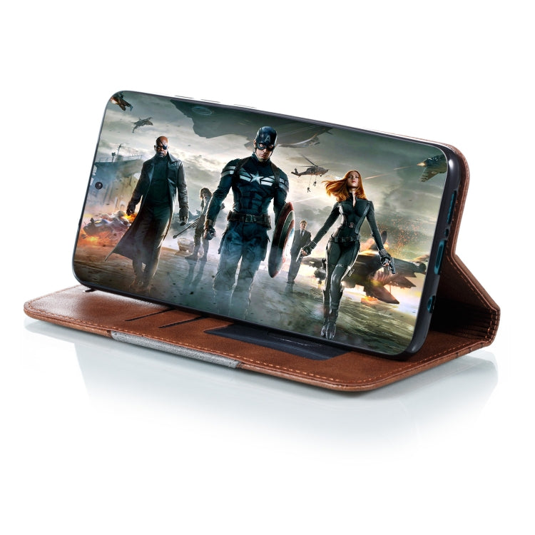 For Xiaomi Redmi Note 8 Pro Splicing Color Magnetic Hem Horizontal Flip Leather Case with Holder & Card Slots