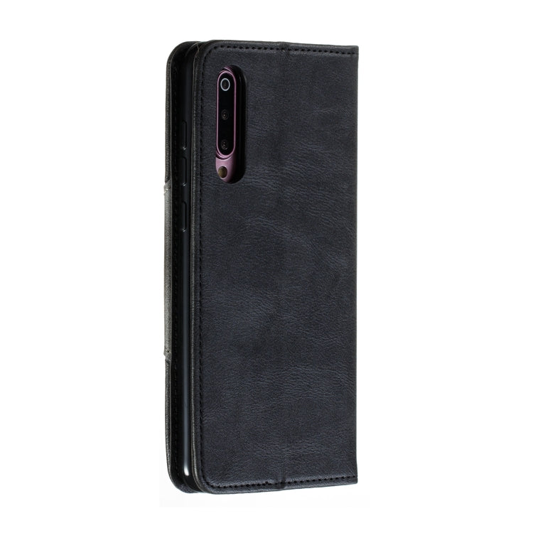 For Xiaomi 9 Pro Splicing Color Magnetic Hem Horizontal Flip Leather Case with Holder & Card Slots