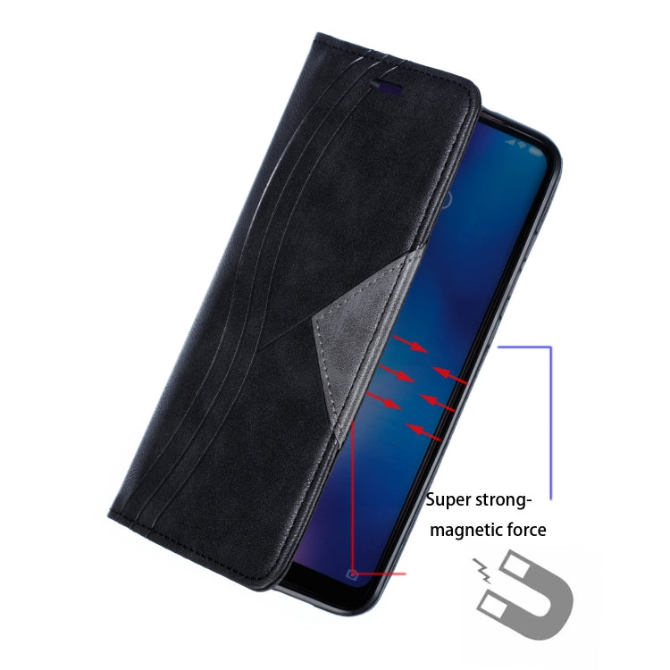 For Xiaomi 9 Pro Splicing Color Magnetic Hem Horizontal Flip Leather Case with Holder & Card Slots